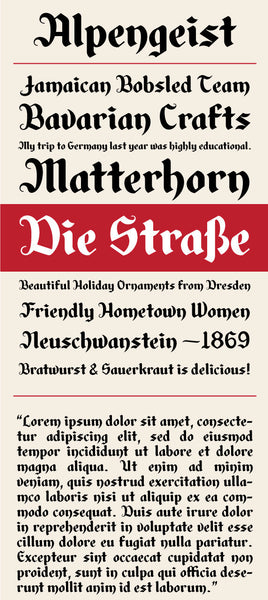 Alpengeist Type Specimen