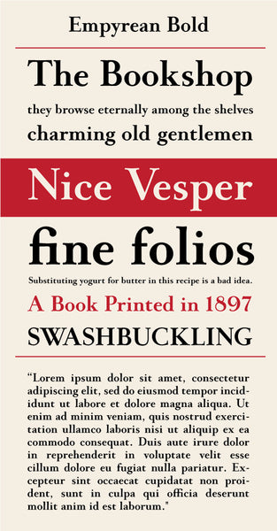 Empyrean Italic Bold Specimen