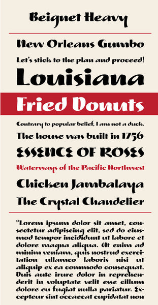 Beignet Heavy Type Specimen