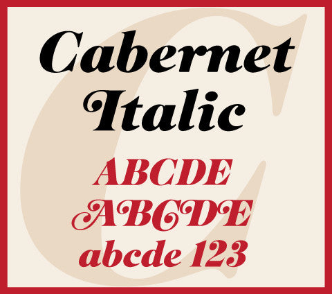 Cabernet Italic Banner