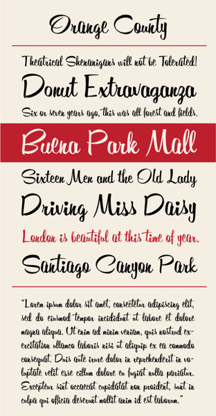 Orange County Type Specimen