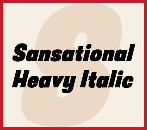 Sansational Heavy Italic Banner